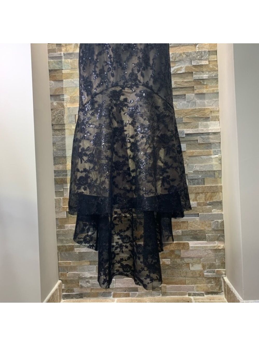 ELIZA J Sequin & Lace High/low Trumpet Gown - Picture 6 of 10